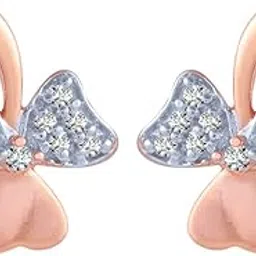 p.c. chandra jewellers 14k (585) Rose Gold and Diamond Stud Earrings for Women-picture-28