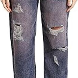 bene kleed Women's Distressed Denim Jeans, Ripped, Light Blue-picture-8