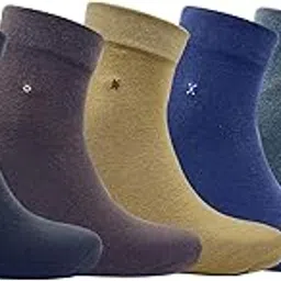 randra Ankle Length Sock for Men Women Multicolor Cotton Comfort Sports Running Support-Athletic Elastic Free Size Pair Of 5 (Navy Blue)-picture-48