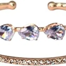 Elegant Butterfly & Crystal Bracelet – Rose Gold Open Cuff Bangle. Bracelet Bangles for Women and Girls.-picture-28