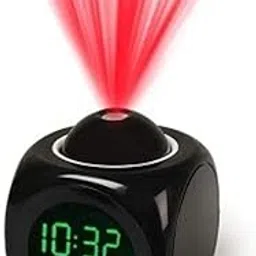 PARABRAHMA Plastic Digital Lcd Voice Talking Function, Led Wall/Ceiling Projection, Alarm/Snooze/Temperature Display, 12Hr/24Hr, Bedside Alarm Clock (Multicolor)-picture-26