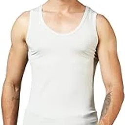 never neud Men's Cotton Modal Vest, Ultra Soft & Stretchable Vest for Men, Breathable & Anti Bacterial, Round Neck Sleeveless Regular Fit Vest for Men-picture-49