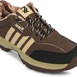 Leap7x Columbo Lacing Sports Trekking Shoes for Men - Brown | Comfortable, Durable & Lightweight | Suitable for Walking, Running, Outdoor and Hiking Boot Footwear | Cushioned Footbed-image-40