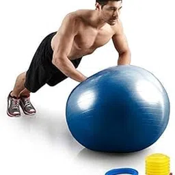 JAYI Jay Anti-Burst Exercise Medium Gym Ball with Pump, Anti-Slip Balance Stability Ball, Fitness Yoga Ball, Extra Thick Swiss Birthing Ball. (Color May Vary). (65 CM)-picture-31