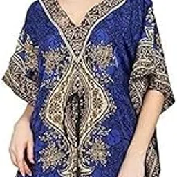 cigain UKAL Women's and Girl's Summer Lightweight Viscose Short Nighty Maxi Kaftan for Sleepwear/Nightwear/Beach Wear-picture-11