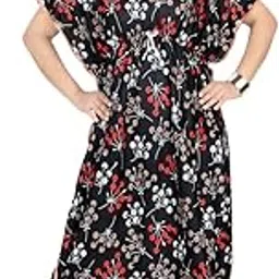 g4girl Women Satin Maxi Kaftan Nighty Gown-picture-12