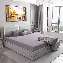 Lithara Cotts Wonder Mattress Protector for Single Bed | Water Resistant & Stretchable Fabric | Size : 72 x 36 Inches (6x3 Feet) | (Grey)-picture-33