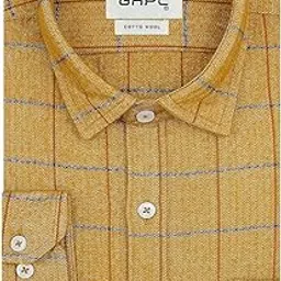 ghpc Cottswool Winter Wear Woolen Checkered Full Sleeves Regular Fit Formal Shirt for Men-picture-11