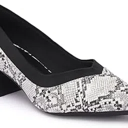 carlton london Women Comfortable Block Heel Pointed Toe Strapless Fashion Shoes for Party, Office use, Casual use-picture-25