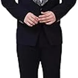 anup gupta couture Men's Navy Blue Designer Tuxedo Set with Trousers, Shirt & Bow Tie | Tux_AG2016 | Hand Embroidered Silver Sequin Lapel-picture-36