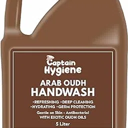 Captain Hygiene Handwash, 5 Litre – Antibacterial Liquid Soap with Deep Cleaning & Hydrating Formula, Refreshing Fragrance, Arab Oudh – Brown-picture-57