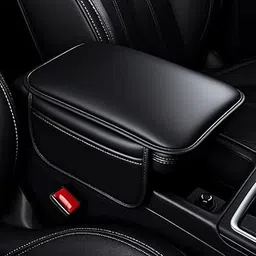 OOTORO Leather Car Center Console Armrest Cover Pad | Car Armrest Cushion Mat with Storage Pocket | Universal Console Armrest Protector for Cars-picture-29