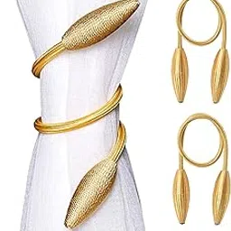 HomeCloud Curtain Holder tieback/Alloy Curtain Tieback/Drape tie Backs, Decorative Unique Design 2 pcs Gold-picture-18