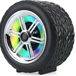 Drumstone (𝗦𝗽𝗲𝗰𝗶𝗮𝗹 𝟭𝟬 𝗬𝗲𝗮𝗿𝘀 𝗪𝗮𝗿𝗿𝗮𝗻𝘁𝘆 Tyre Shape Bluetooth Speaker with 5W HD Sound, RGB Lights, USB, FM, TWS Pairing, Memory Card Support, 1200mAh Battery & Portable-picture-11