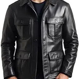 urbanhides Savage Trail Charcoal Mens Lambskin Leather Slim Jacket | Men's Leather Jackets, Black Leather Jacket, Lambskin Jackets, Regular Fit, Four Pockets-picture-19