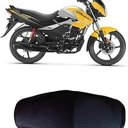 carbox,Campatibal with Hero Passion Pro Removable & Washable PU Leather Waterproof Single Bike Seat Cover for Hero Passion Pro (Black)-picture-19