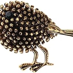 Lr Decor Bazaar Women Alloy Flower Wedding Bridal Brooch Ancient Gold Bird Diamond Brooch Jewelry & Watches | Fashion Jewelry | Pins & Brooches Accessory for party or performance-picture-13