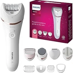 Philips Beauty Epilator Series 8000 5 in 1 Shaver for Women, Trimmer, Pedicure & Body Exfoliator + 9 Accessories, BRE740/14-picture-28