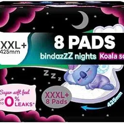 Bindazzz Nights XXXL+8 Sanitary Pads, 425mm, Koala Soft, whisper Super Soft Feel-image-31