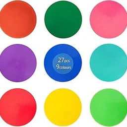 Spot Markers 9 Pcs 9 Inch 10 Inch Non Slip Rubber Floor Markers Flat Field Cones Poly Dots for Soccer Basketball Sports Speed Agility Training and Drills-picture-31
