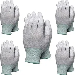 DISHIVA ESD Gloves Pack of 5 Pairs | Anti-Static Protection for Electronics Assembly | Comfortable, Durable, and Reliable (Medium)-picture-39