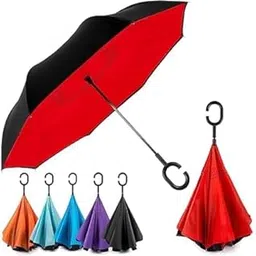 d raj Reverse Inverted Windproof Umbrella - Upside Down Umbrellas with C-Shaped Handle for Women and Men - Double Layer Inside Out Folding Umbrella-picture-31