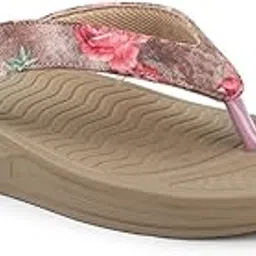 carlton london Women's Casual Floral Print Thong Sandals with Comfort Sole-picture-16