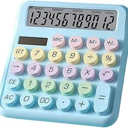 Snevil Desktop Calculator - Big Buttons | Aesthetic Candy Color | Comfortable Touch | Handheld for Daily Use | Large Size (Blue)-picture-14