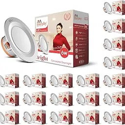 Murphy 6W Bright LED Downlight – Cool White, Slim Round Recessed Ceiling Light, 3-Inch Junction Box Compatible, Anti-Glare Diffuser, Energy Efficient (Pack of 20, 2-Year Warranty)-image-46