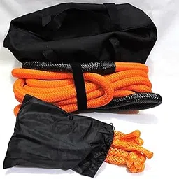 4xforza 25mm×9mtr Kinetic Recovery Rope and 1/2 Inches X 22cm Synthetic Rope Soft Shackles Combo Pack-picture-56