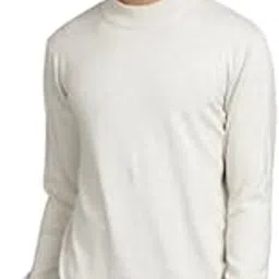 turtle Men’s White Knitted Stripes Pullover | Regular Fit Winter Sweater with Mock Neck | Soft & Lightweight Knitwear-picture-13