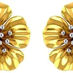 Bis Hallmarked 22Kt (916) Yellow Gold Beautiful With Petals And Elegant Design Studs Earrings For Women & Girls - 1.4 Grams-image-80