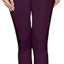 mehrang Tailored Cut & Classic Fit Stretchable Solid Premium Cotton Fabric | Mid-Waist | Fashionwear | Ankle Length Leggings for Women-picture-48