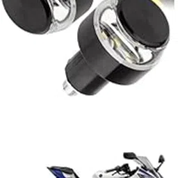 LOVMOTO Motorcycle LED Indicator Dual Color Blinker Stylish Turn Signal Handle Bar Light for for Universal All Bike Models (White & Orange, 2) Comfortable With R-15-picture-21