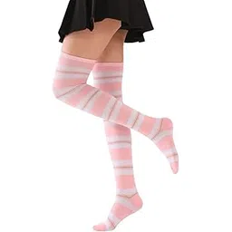 momisy Knee Socks for Womenand Girls Premium Cotton Blend, Breathable Long Knee High Stockings, Ultimate Comfort and Style, Ideal for Daily Use- Pack of 1 (Free Size)-picture-14