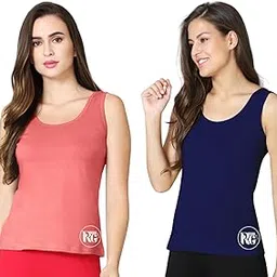 rapid garments Women's Camisole Combo – Soft Cotton Tank Top, Sleeveless Regular Fit Fabulous Inners, (Pack of 2)-picture-48