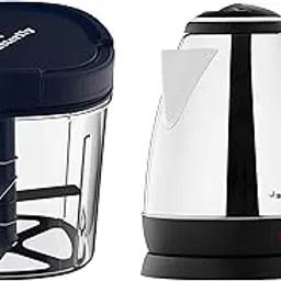 Butterfly EKN 1.5-Litre Water Kettle (Silver with Black) & Butterfly Premium Vegetable Chopper 900 Ml, Blue-image-5