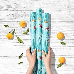 ArtzFolio Cartoon Mermaid D1 | Art & Craft Gift Wrapping Paper Sheet | Plain & Smooth Effect | 19 x 13 inch (48 x 33 cms); Set of 2 Sheets-picture-23