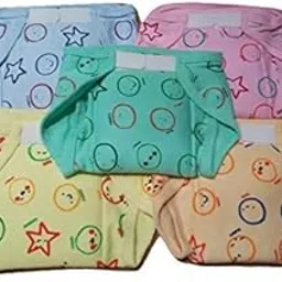 Gilli Shopee Cotton Hosiery Padded Nappies, Langot Washable Reusable Cotton Diaper Nappy Pack of 5 (3-6 Months)-picture-31