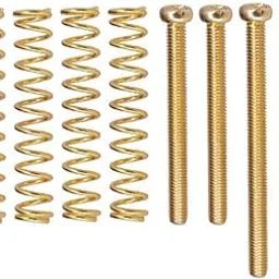 ATORSE 7x1 Set Electric Bass Bridge Tailpiece Screws+Springs Golden-picture-10