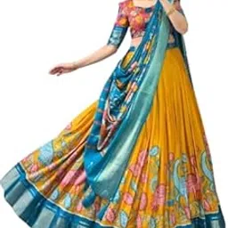 Women's Dola Silk With Kalamkari Print Lehenga Choli Seet-picture-31