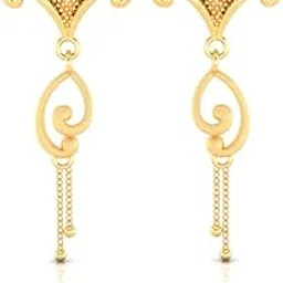 p.c. chandra jewellers Womens 22KT (916) Yellow Gold Drop Earrings With Geometric Design - 1.1 Grams-picture-21
