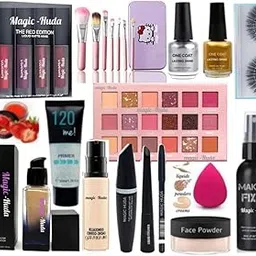 Magic Huda All in 1 Makeup Product Combo Kit And Makeup Kit Waterproof Makeup, Bridal Makeup, Smudge Proof Party Set For Women & Girls (Set Of 16) Professional Makeup Kit.-picture-12
