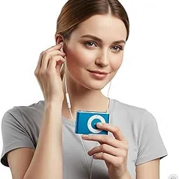 Drumstone 𝟏𝟓 𝐘𝐞𝐚𝐫𝐬 𝐖𝐚𝐫𝐫𝐚𝐧𝐭𝐲 Mini MP3 Player, Blue Color MP3 Player with Clip, Rechargeable, 3.5mm for Students, for Travel(Blue) Memory Card not Included-picture-19