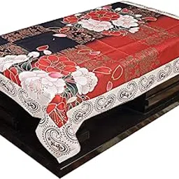 Kuber Industries Center Table Cover|Table Cover 4 Seater|Feather Design|Jute Table Cloth 60x40 (Cream)-picture-13