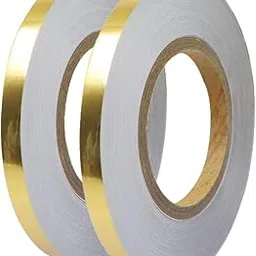 VOIISH Floor Tiles Gold Mirror Tape Self-Adhesive Tile Sticker (1cm x 50meter) Waterproof Gap Sealing Foil Decor Tape for Wall,Cabinet,Kitchen (Pack of 2)-picture-10