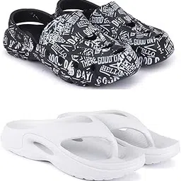 pampy angel Combo Pack of 2 Slipper/Flip Flops/Slides/Clogs/Sandals for Men (Cl-Guday Vs V-600)-picture-32