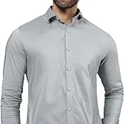 beyoung Cotton Plain Regular Fit Shirt for Men | Full Sleeve | Formal Shirt | Classic Collar Cotton-picture-18