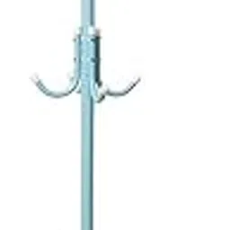 House of Quirk Coat Rack Freestanding Metal Coat Tree Hanger 12 Hooks Hat Rack for Hanging Bags Scarves Clothes Handbag Umbrella Jacket Hall Bedroom - Blue image 1