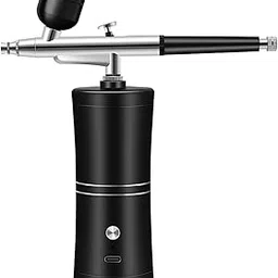 Rubyface Air brush Set, Professional Facial Makeup Airbrush Gun Kit, USB Rechargeable Air Brush Pen for Makeup Skin SPA Art Nail Painting Tattoo Manicure Cakes DIY, with 3 Capacity Cups-picture-14